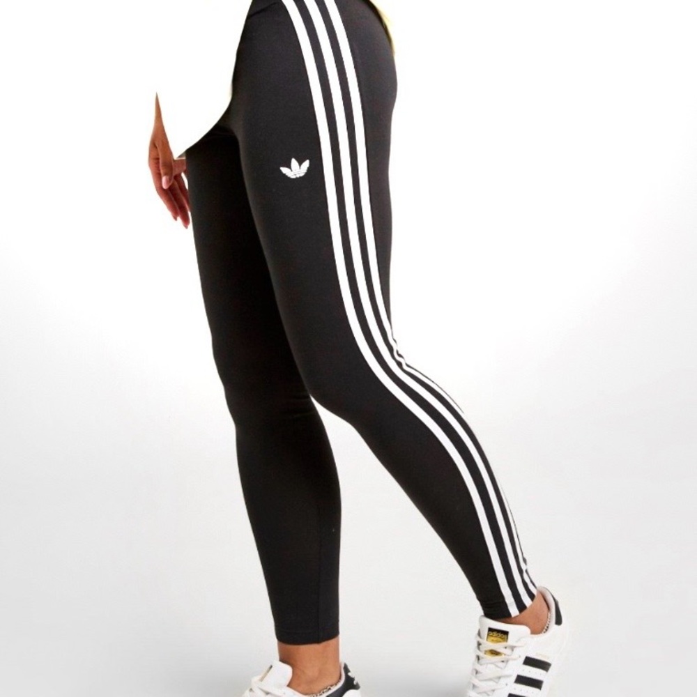 Adidas Womens Three Stripe Jogger Leggings Pants Medium